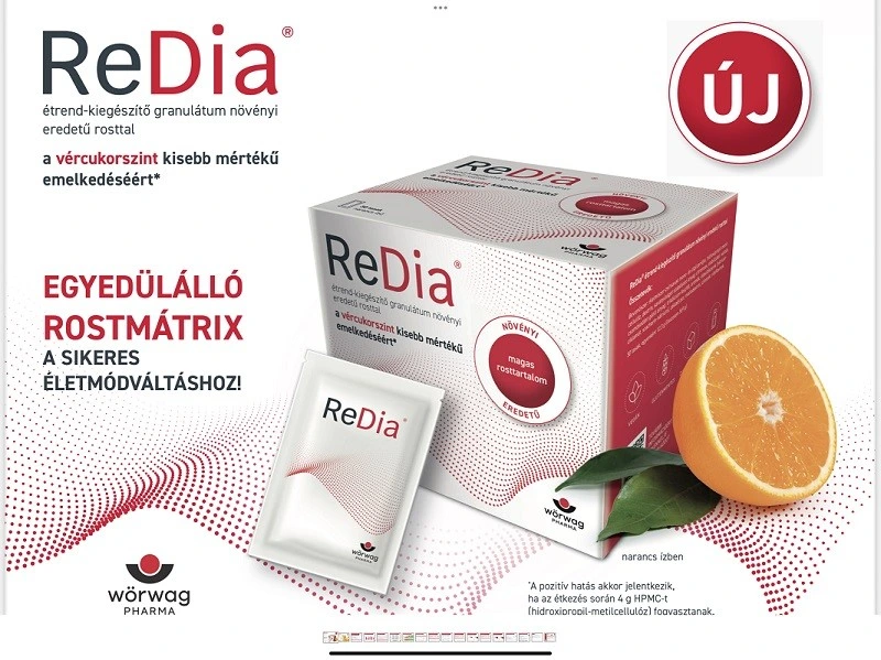 ReDia® étrend-kiegészítő granulátum növényi eredetű rosttal