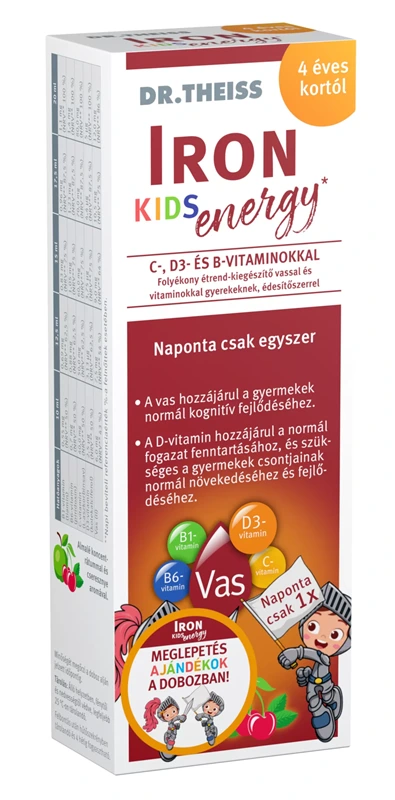 Dr. Theiss Iron Energy KIDS vassal és vitaminokkal