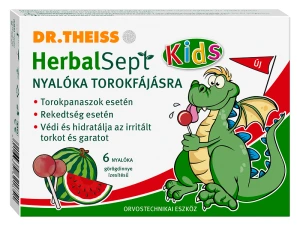 Dr. Theiss HerbalSept Kids nyalóka torokfájásra görögdinnye ízesítésű