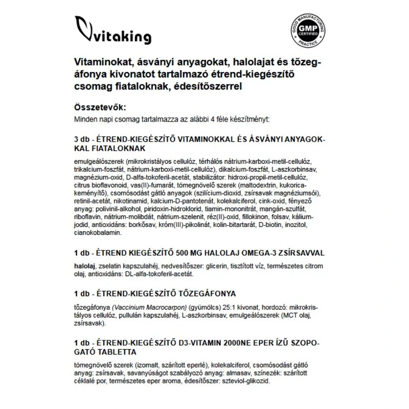 Vitaking 365 Multivitamin TINI csomag