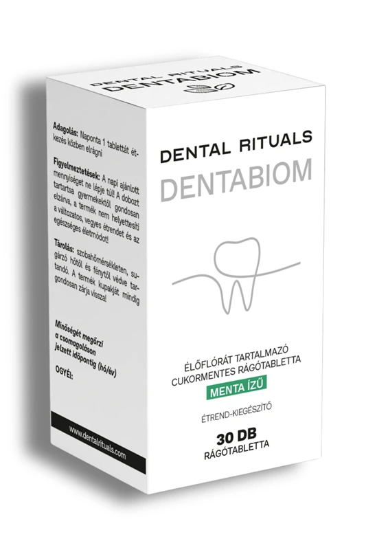 Dental Rituals Dentabiom Élőflórát Tartalmazó menta ízű cukormentes rágótabletta