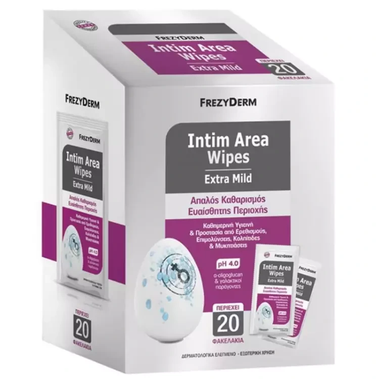 FrezyDerm Intim  Area Wipes - Intim pH4 nedves törlőkendő