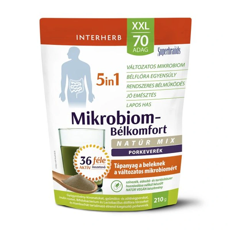 Interherb XXL 70 adag Mikrobiom-Bélkomfort 5in1 porkeverék Natúr Mix