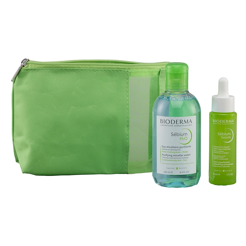 BIODERMA Sébium szett neszesszerrel problémás bőrre anti-aging hatással - 30+250 ml