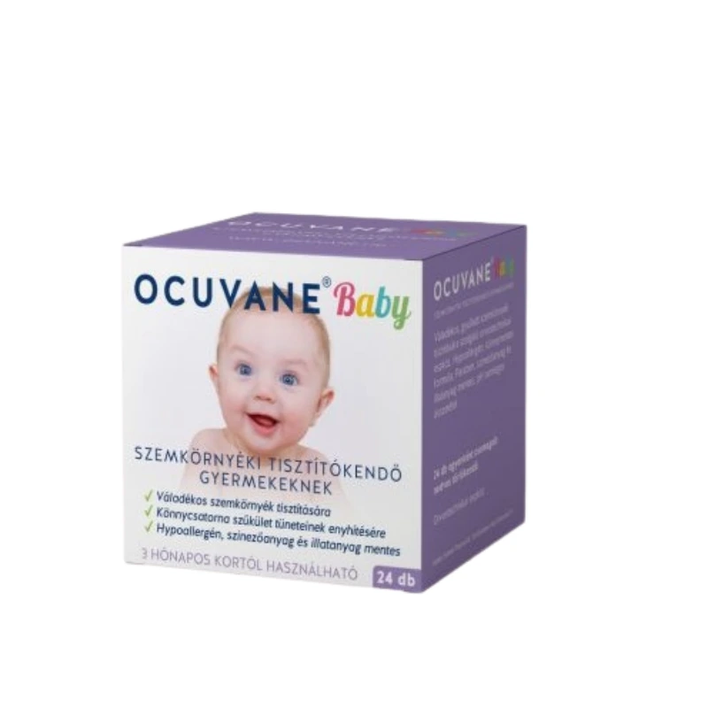 OCUVANE Baby szemkörnyéki tisztítókendő gyermekeknek