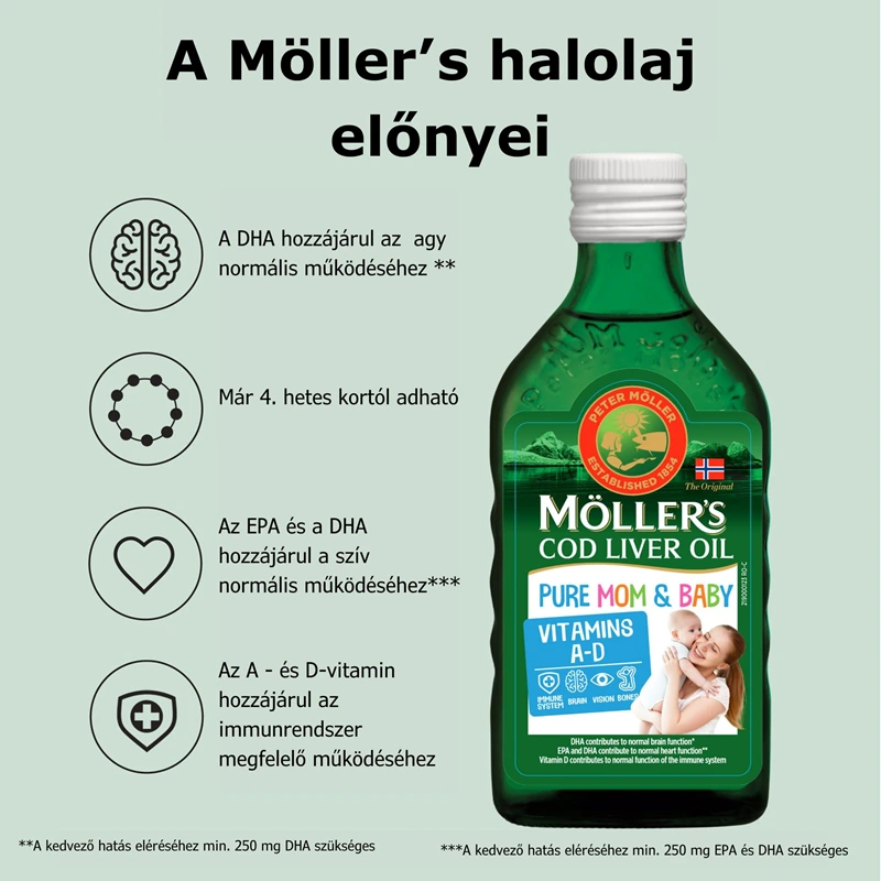 Möller’s Baby omega-3 halolaj A- és D-vitaminnal