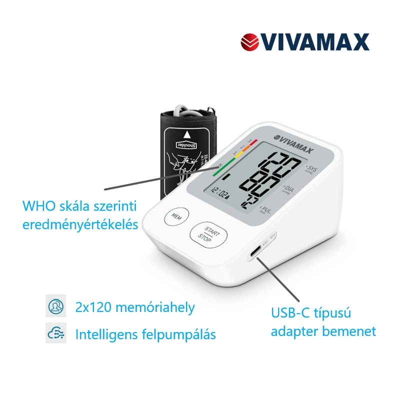 Vivamax V26 felkaros vérnyomásmérő GYV26