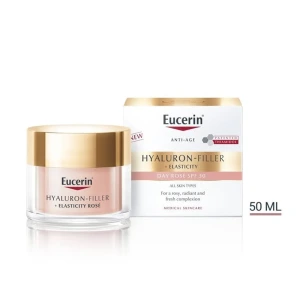 Eucerin Hyaluron-Filler + Elasticity, Bőrtömörséget regeneráló nappali arckrém Rose SPF30
