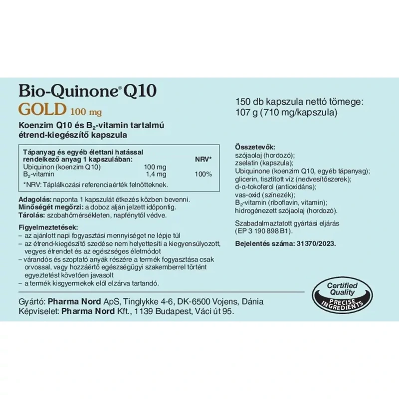 Bio-Quinone Q10 GOLD kapszula Pharma Nord