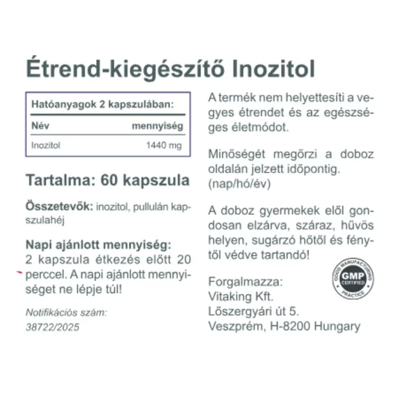 Vitaking Myo Inozitol kapszula