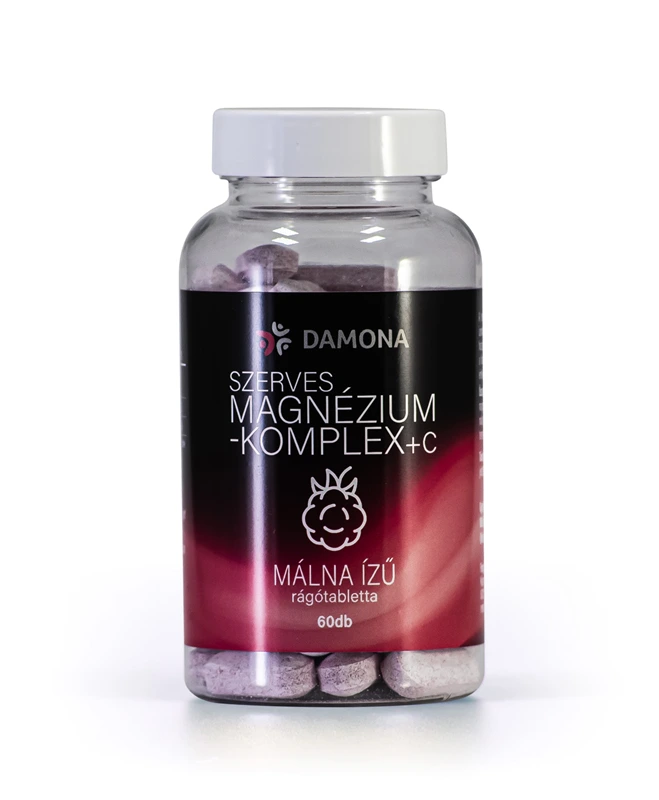 Damona Magnézium komplex+C málna ízű rágótabletta
