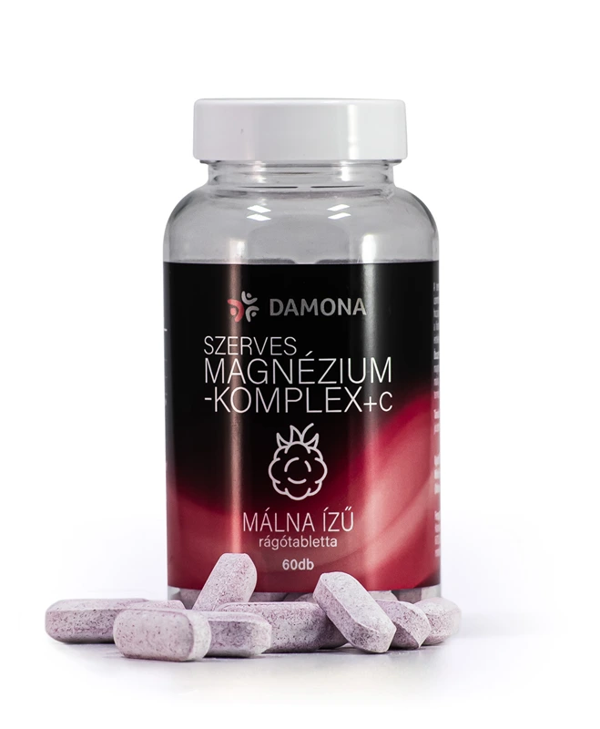 Damona Magnézium komplex+C málna ízű rágótabletta