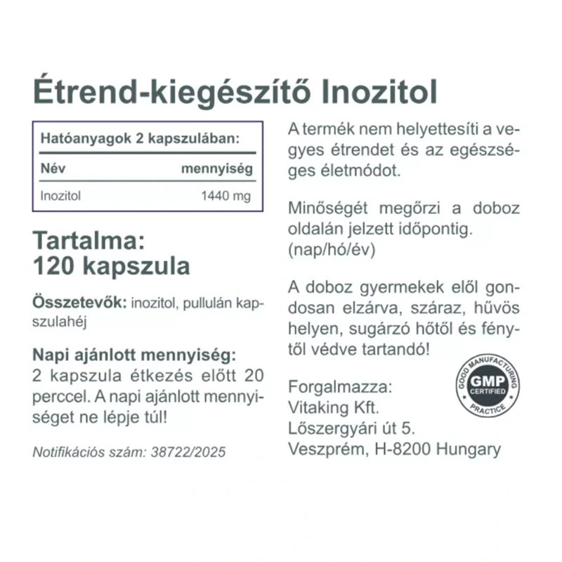 Vitaking Myo Inozitol kapszula