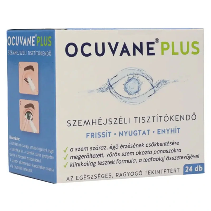 Ocuvane Plus szemhéjszéli tisztító kendő