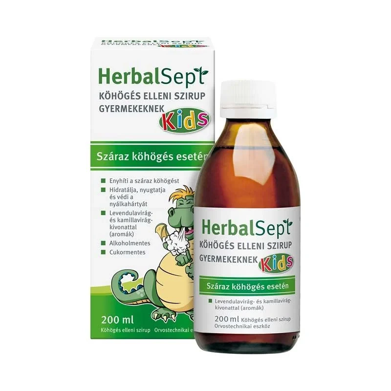Dr. Theiss HerbalSept Köhögés elleni szirup gyermekeknek 200 ml