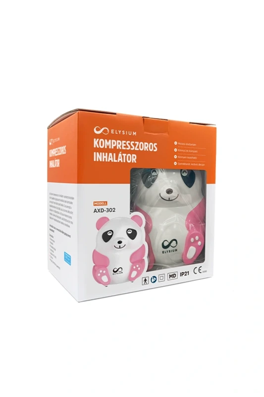 Elysium kompresszoros pink panda formájú inhalátor - AXD-302