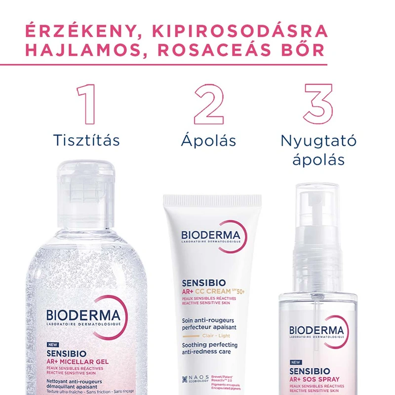 BIODERMA Sensibio AR+ CC krém SPF50+