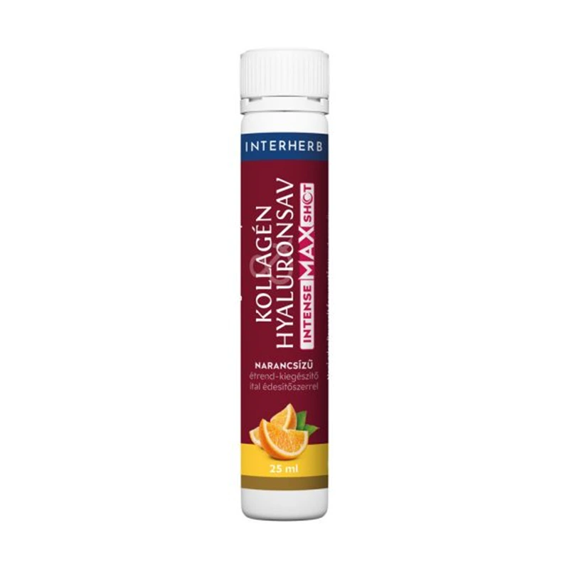 Interherb Kollagén Hyaluronsav Intense MAX Shot narancsízű ampulla