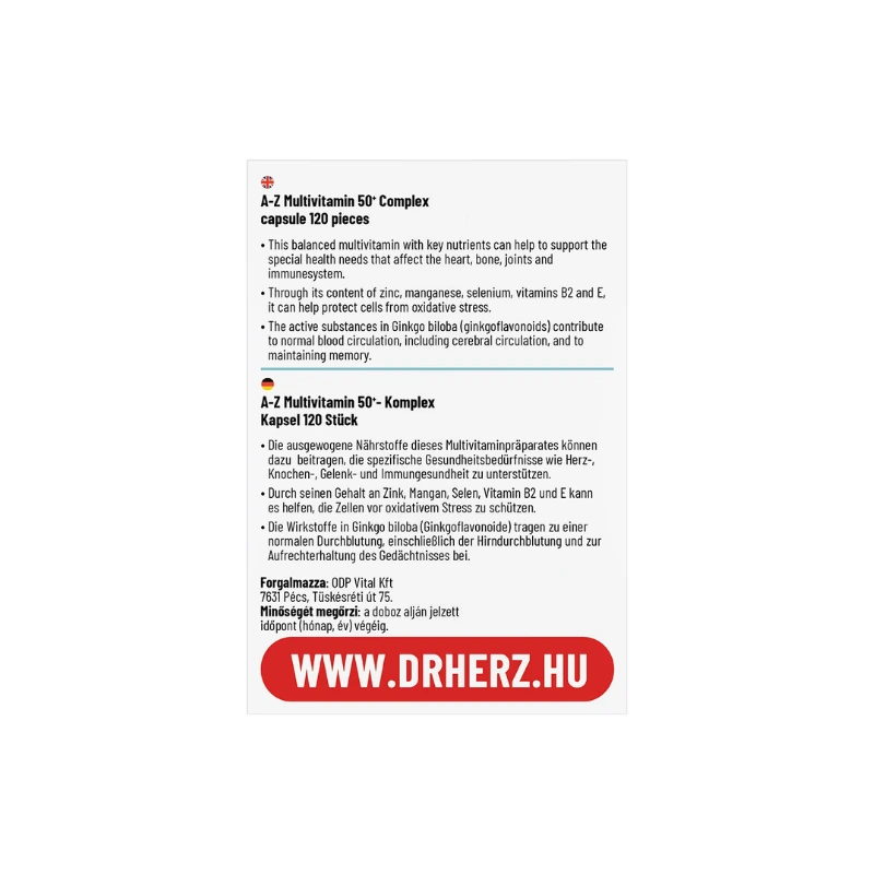 Dr. Herz A-Z 50+ Multivitamin Komplex