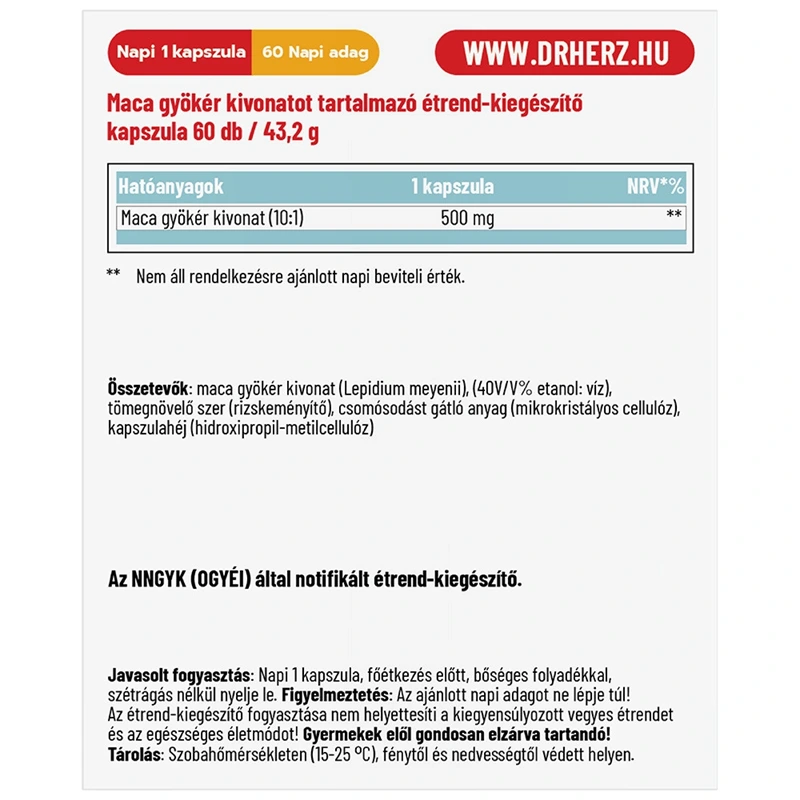 Dr. Herz MACA 500 mg kapszula