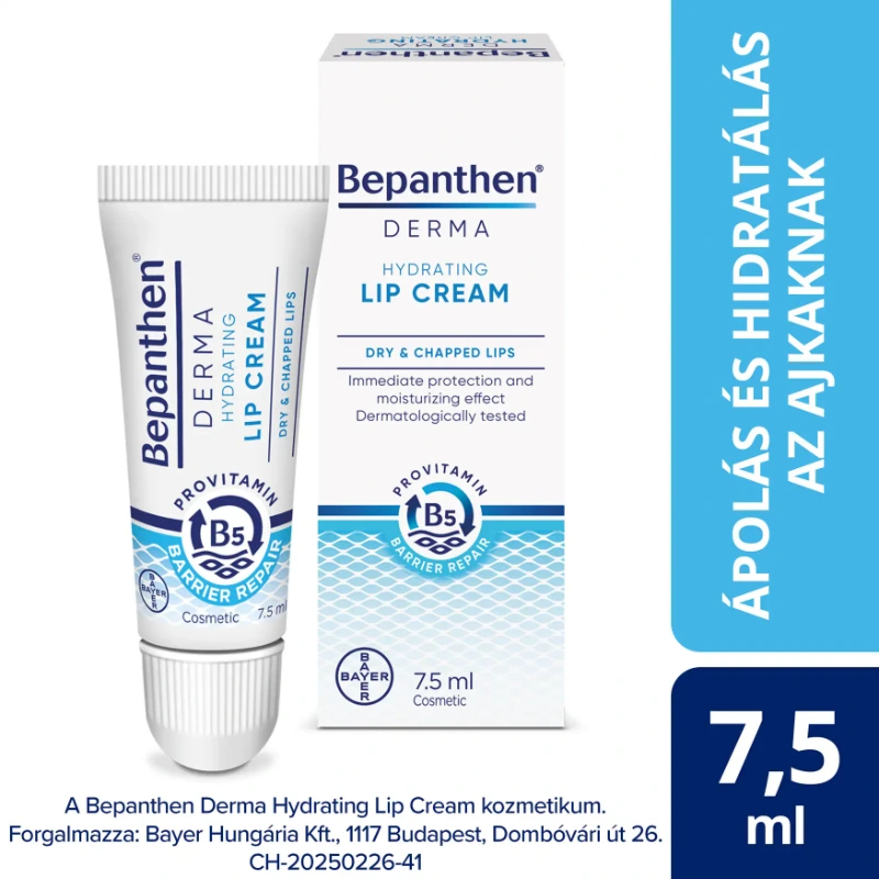 Bepanthen Derma Ajakápoló Krém Hydrating Lip Cream