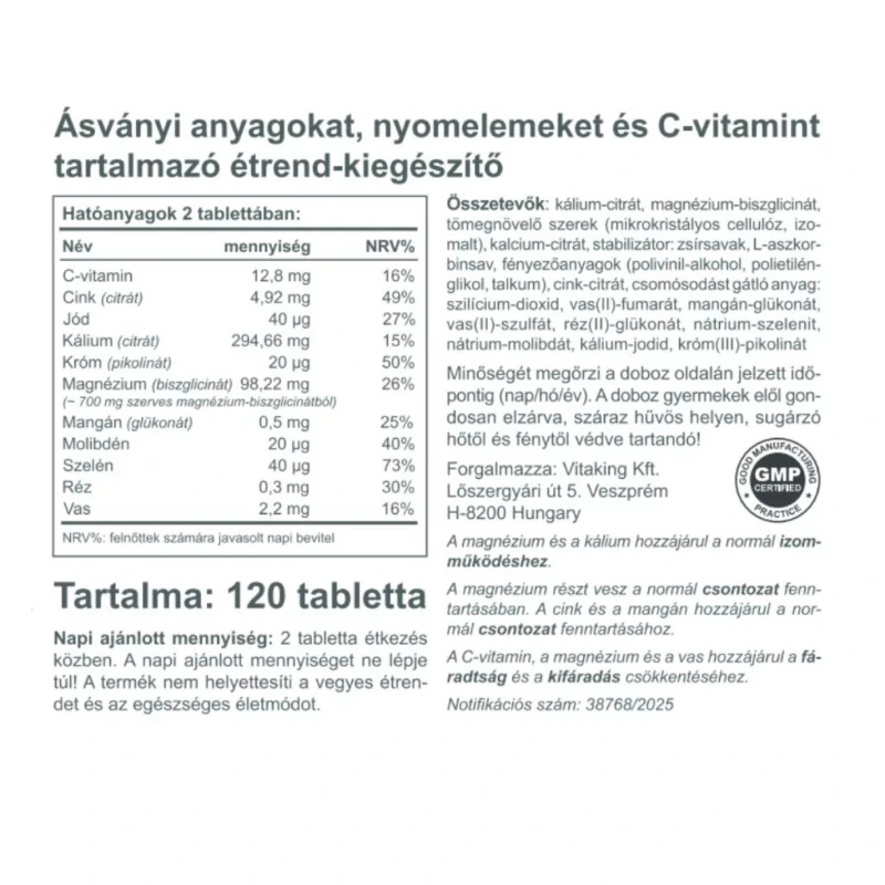 Vitaking Ultimate Mineral - ásványi anyag komplex