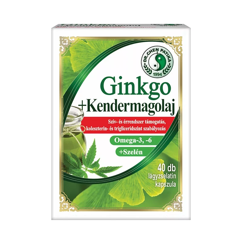 Dr. CHEN Ginkgo biloba és Kendermagolaj kapszula