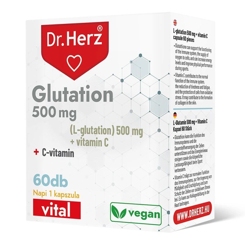 Dr. Herz Glutation 500 mg + C-vitamin kapszula