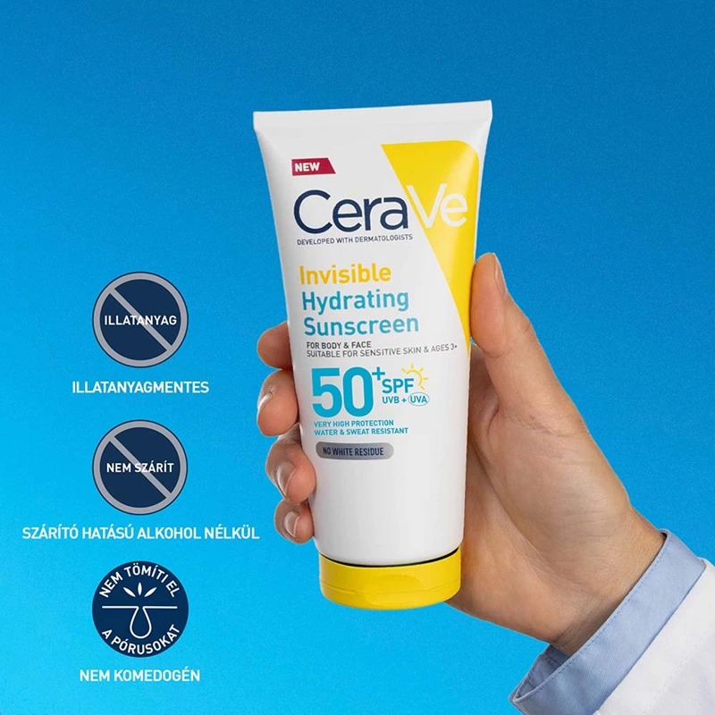 CeraVe Hidratáló fényvédő arcra és testre SPF50+