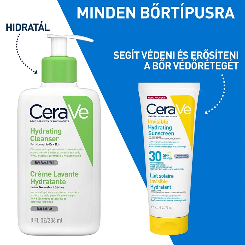 CeraVe Hidratáló fényvédő arcra és testre SPF30