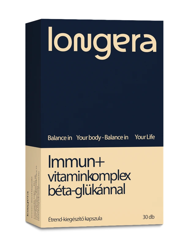 Longera Immun+ vitaminkomplex béta-glükánnal étrend-kiegészítő kapszula