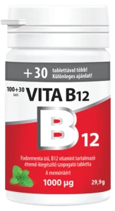 Vitabalans Vita B12 1000 mcg tabletta fodormenta ízű