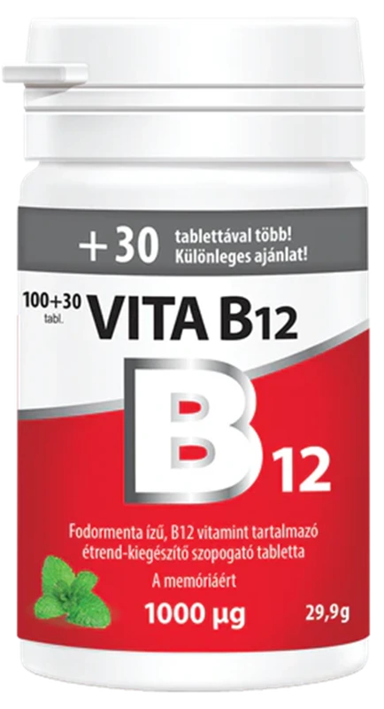 Vitabalans Vita B12 1000 mcg tabletta fodormenta ízű