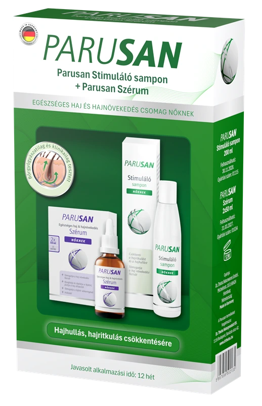 Parusan Stimuláló sampon 200 ml + Parusan szérum 2x50 ml