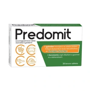 Predomit étrend-kiegészítő bevont tabletta vitaminokkal és gyömbérrel