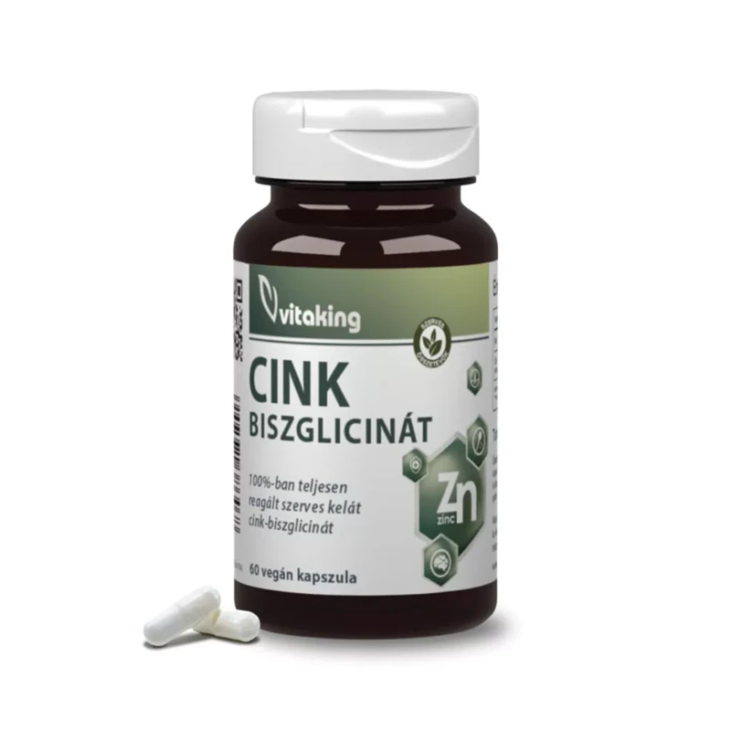 Vitaking Cink Biszglicinát 25 mg vegán kapszula