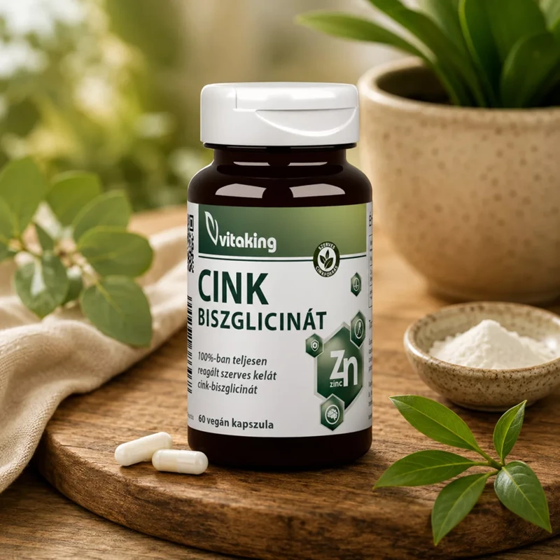 Vitaking Cink Biszglicinát 25 mg vegán kapszula