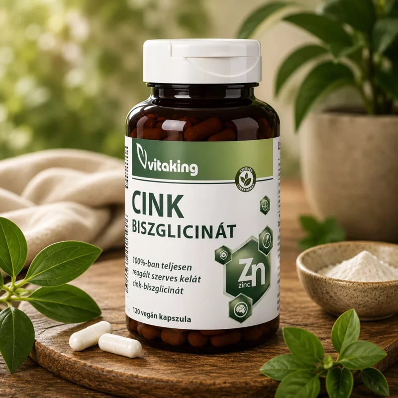 Vitaking Cink Biszglicinát 25 mg vegán kapszula