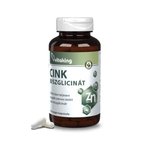 Vitaking Cink Biszglicinát 25 mg vegán kapszula