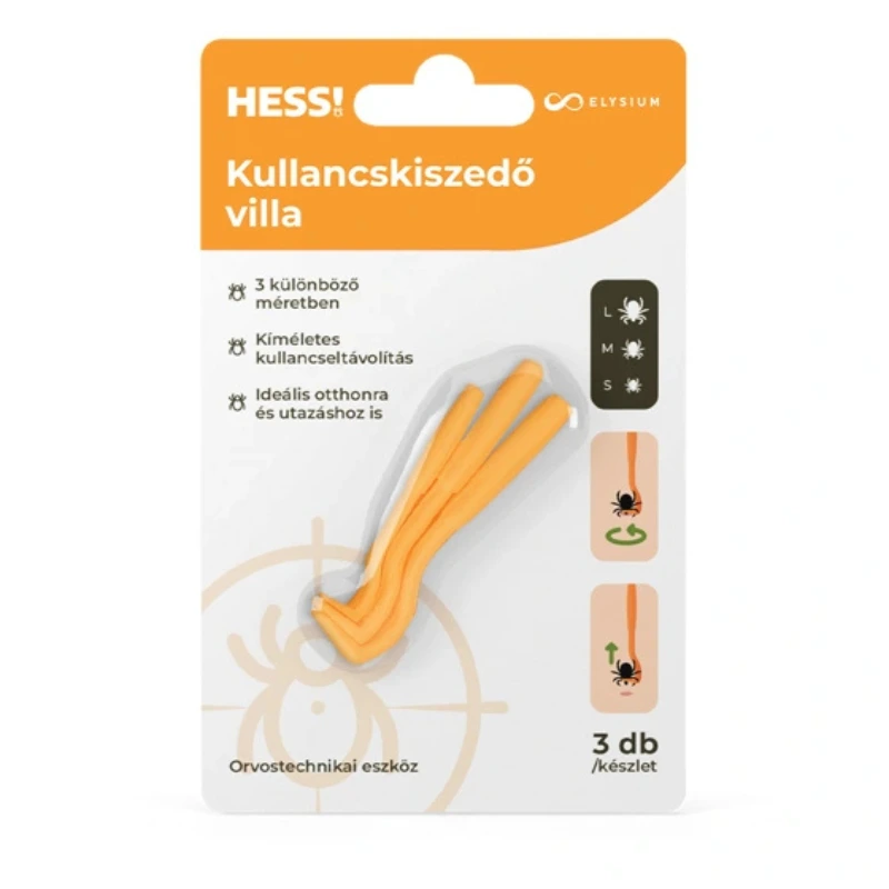 Elysium HESS! kullancskiszedő villa - 3 db/készlet