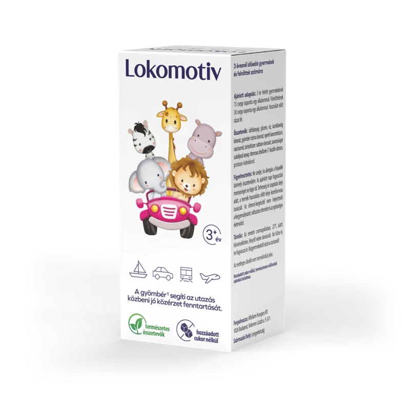 Lokomotiv B-vitaminokat, kamillát és gyömbért tartalmazó étrend-kiegészítő csepp