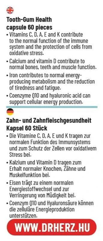 Dr. Herz Fog-Íny Vital kapszula