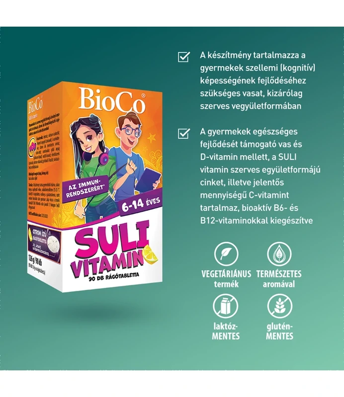 BioCo Suli-vitamin Citromos rágótabletta