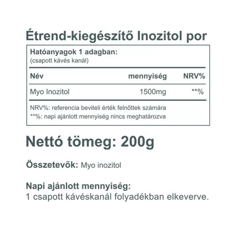 Vitaking Vitaking Inozitol por – 100% Myo Inozitol