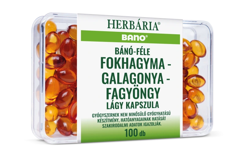 Herbária Bano-féle fokhagyma, galagonya, fagyöngy kapszula