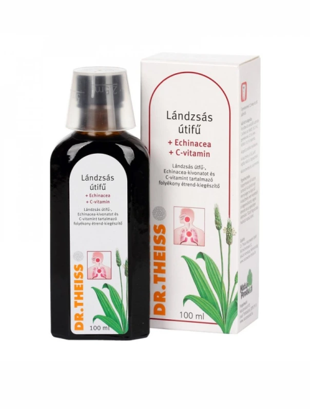 Dr. Theiss Lándzsás útifű szirup + echinacea + c-vitamin
