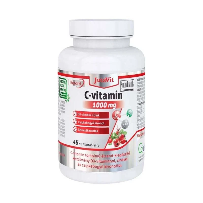 JutaVit C-vitamin 1000 mg Csipkebogyó+D3+Cink retard filmtabletta