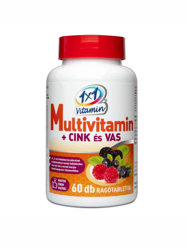 1x1 Vitamin Multi + Cink + Vas rágótabletta