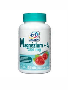 1x1 Vitamin magnézium + B6-vitamin rágótabletta , eper ízű