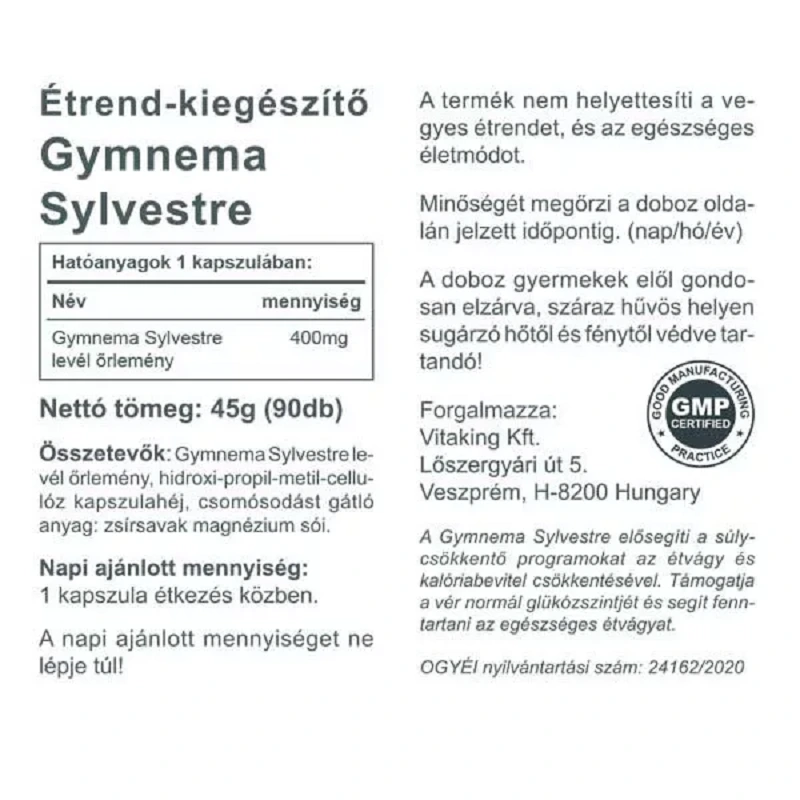 Vitaking Gymnema Sylvestre 400mg kapszula